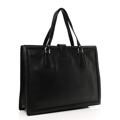 Salvatore Ferragamo Calfskin Gancini Tote Black 3 of 11