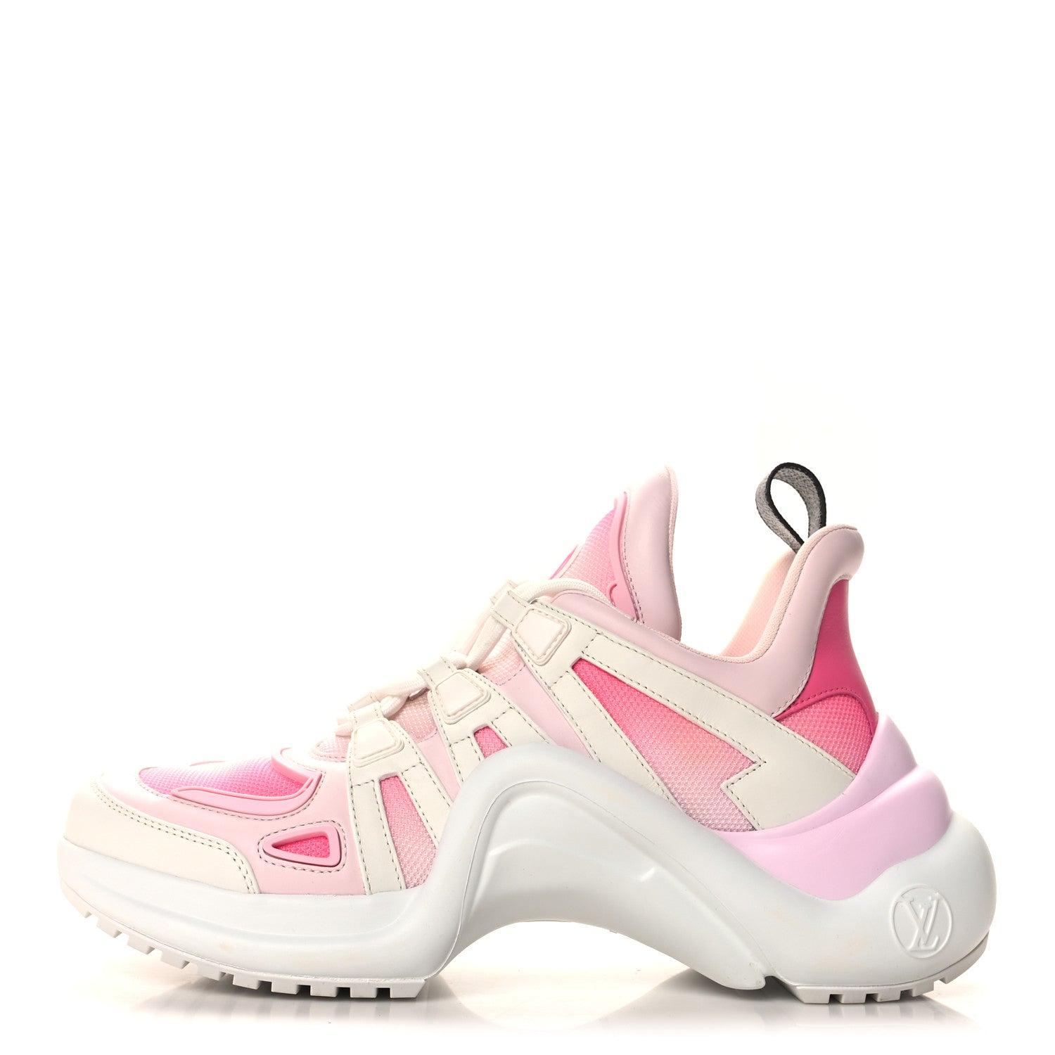 Louis Vuitton Calfskin Technical Nylon LV Archlight Sneaker 40 White Pink 1 of 9