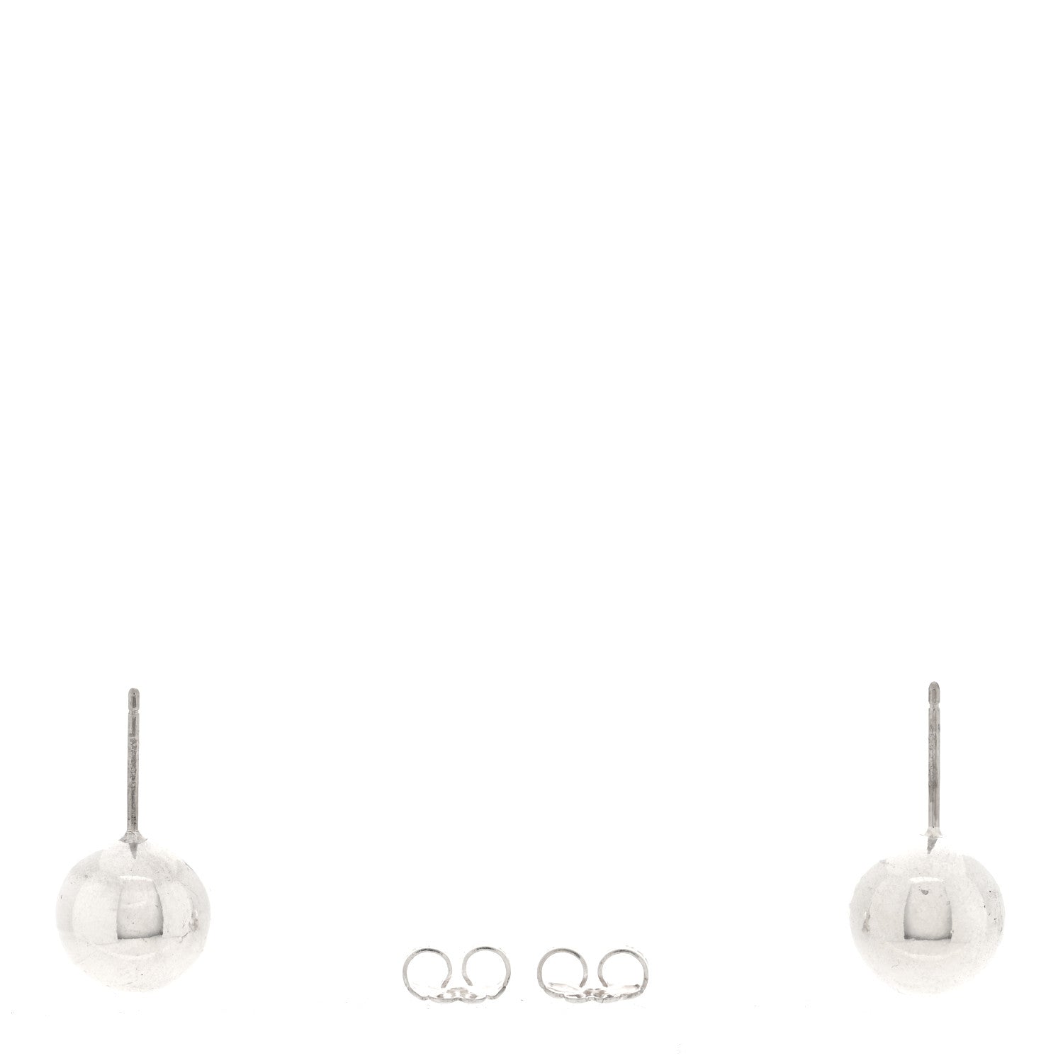 Tiffany Sterling Silver 8mm Hardwear Ball Earrings 3 of 4