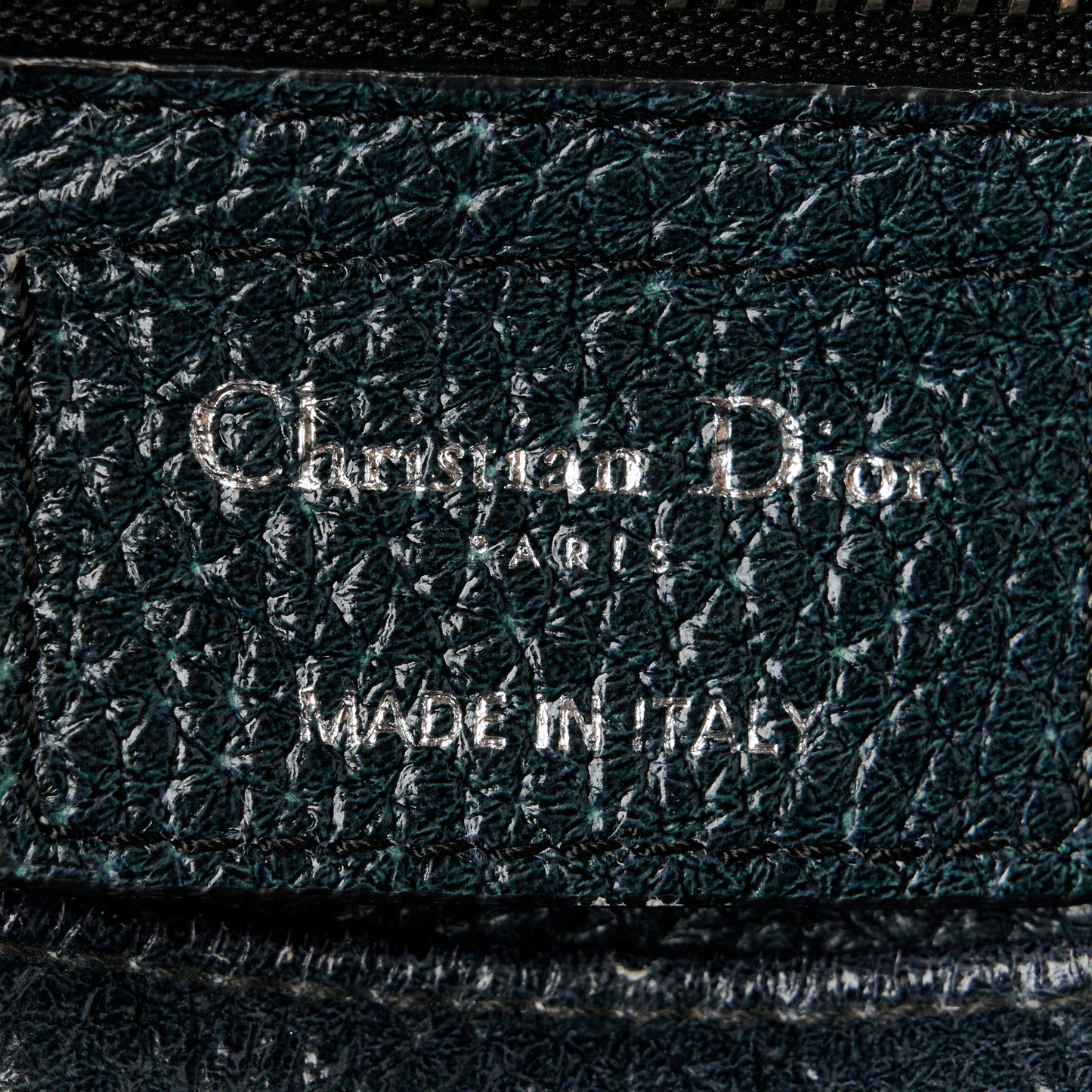Deerskin Floral Printed Medium Lady Dior Green