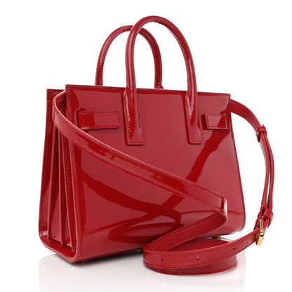Saint Laurent Patent Nano Sac De Jour Red 3 of 9