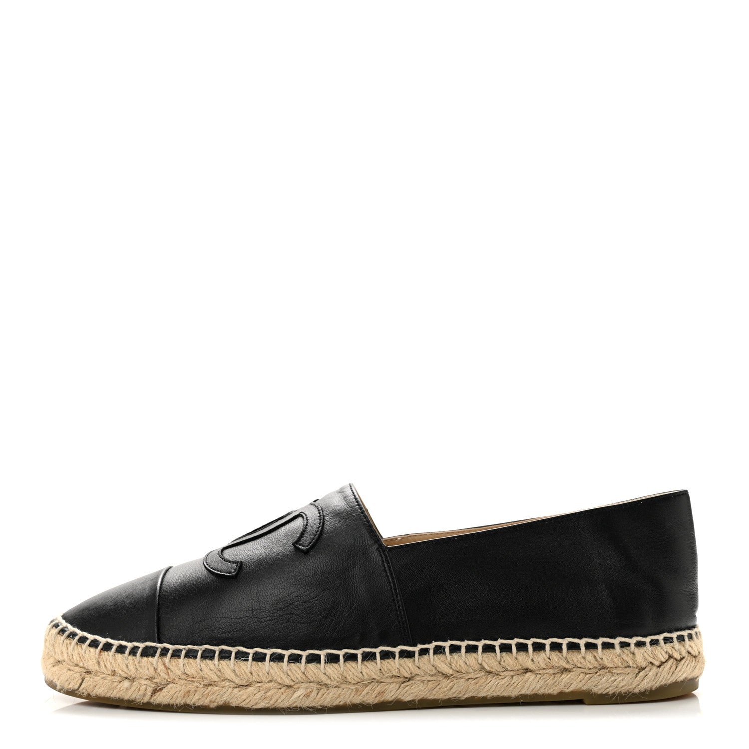 Chanel Lambskin CC Espadrilles 41 Black 1 of 11