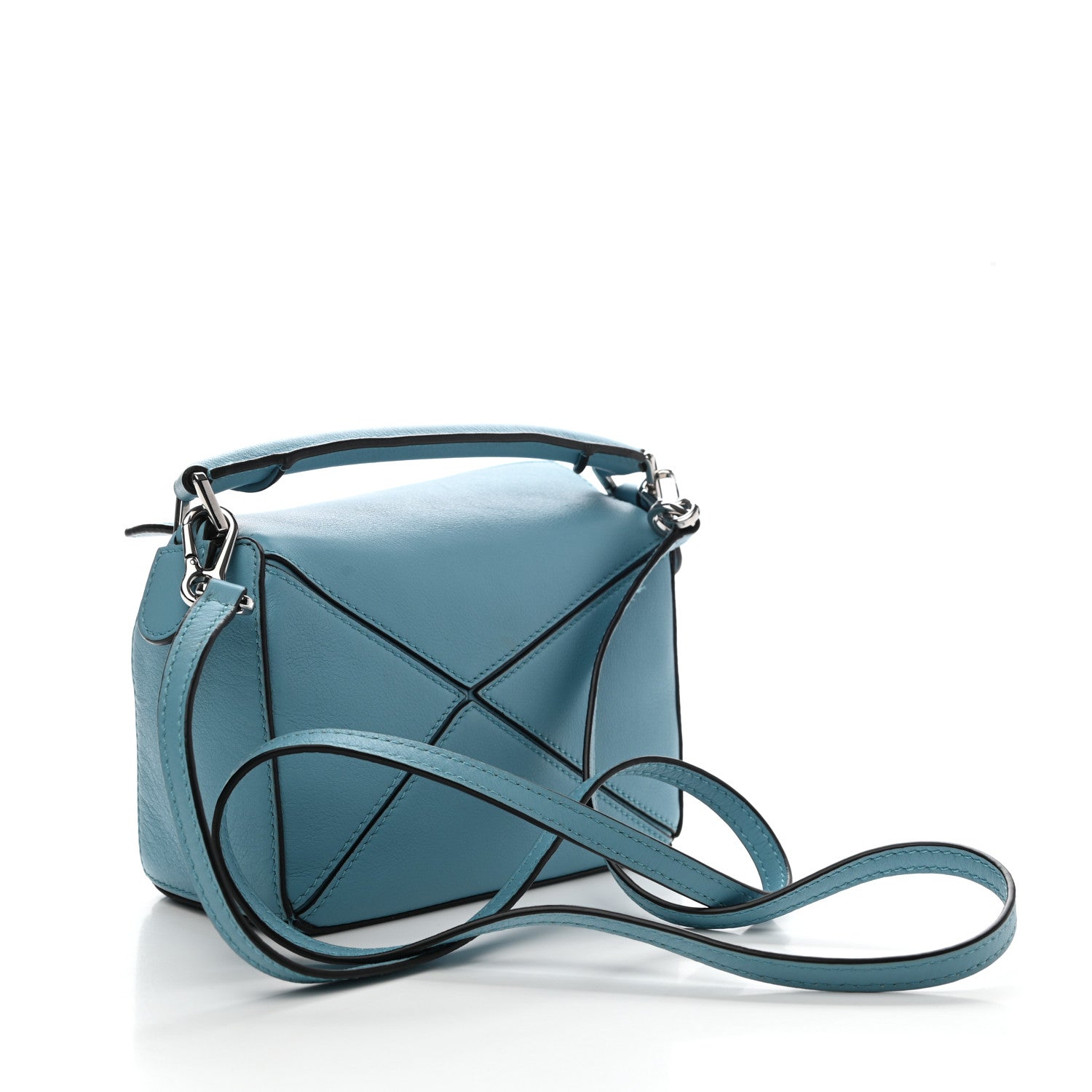 Loewe Calfskin Mini Puzzle Bag Blue 4 of 10