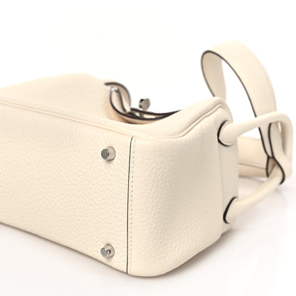 Hermes Taurillon Clemence Mini Lindy 20 Craie 9 of 10