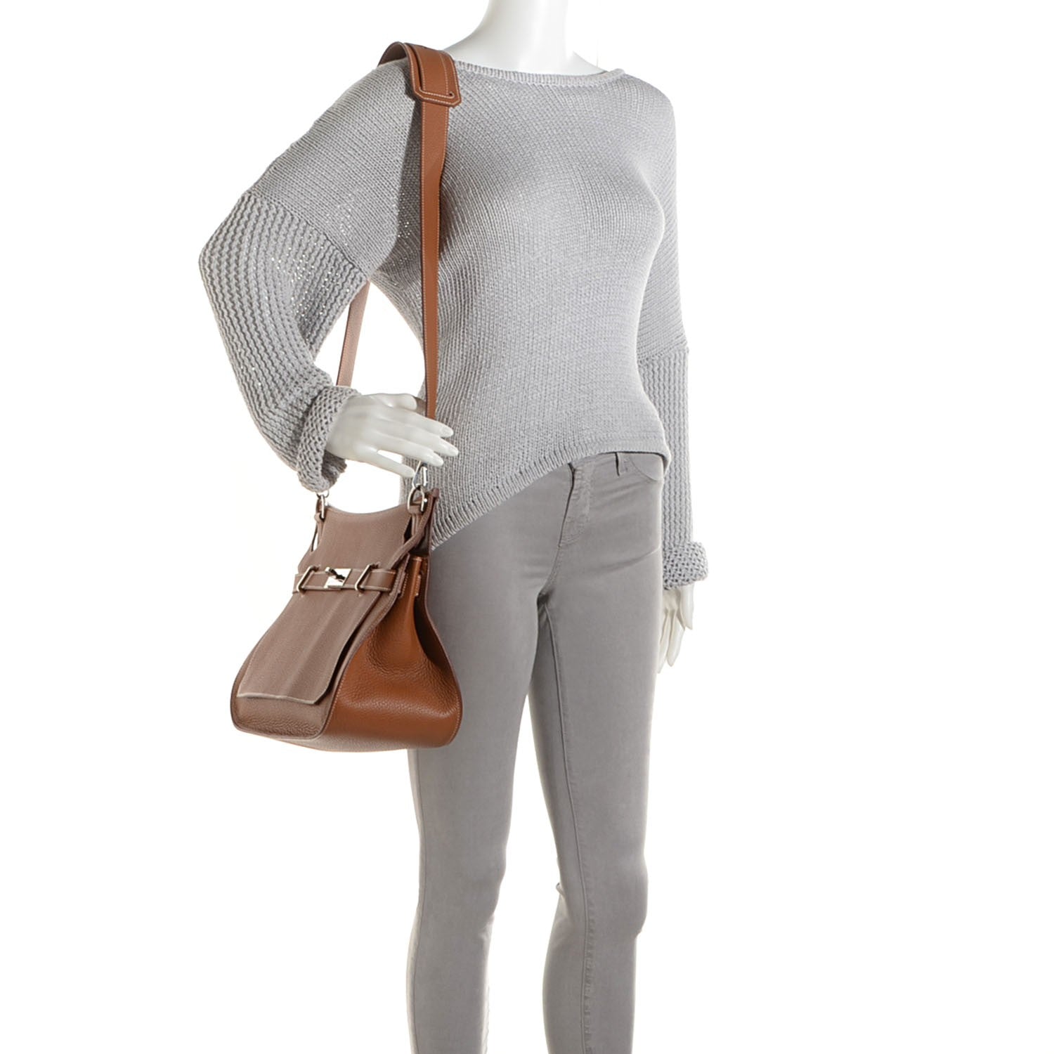 Hermes Taurillon Clemence Jypsiere 34 Gold 2 of 17