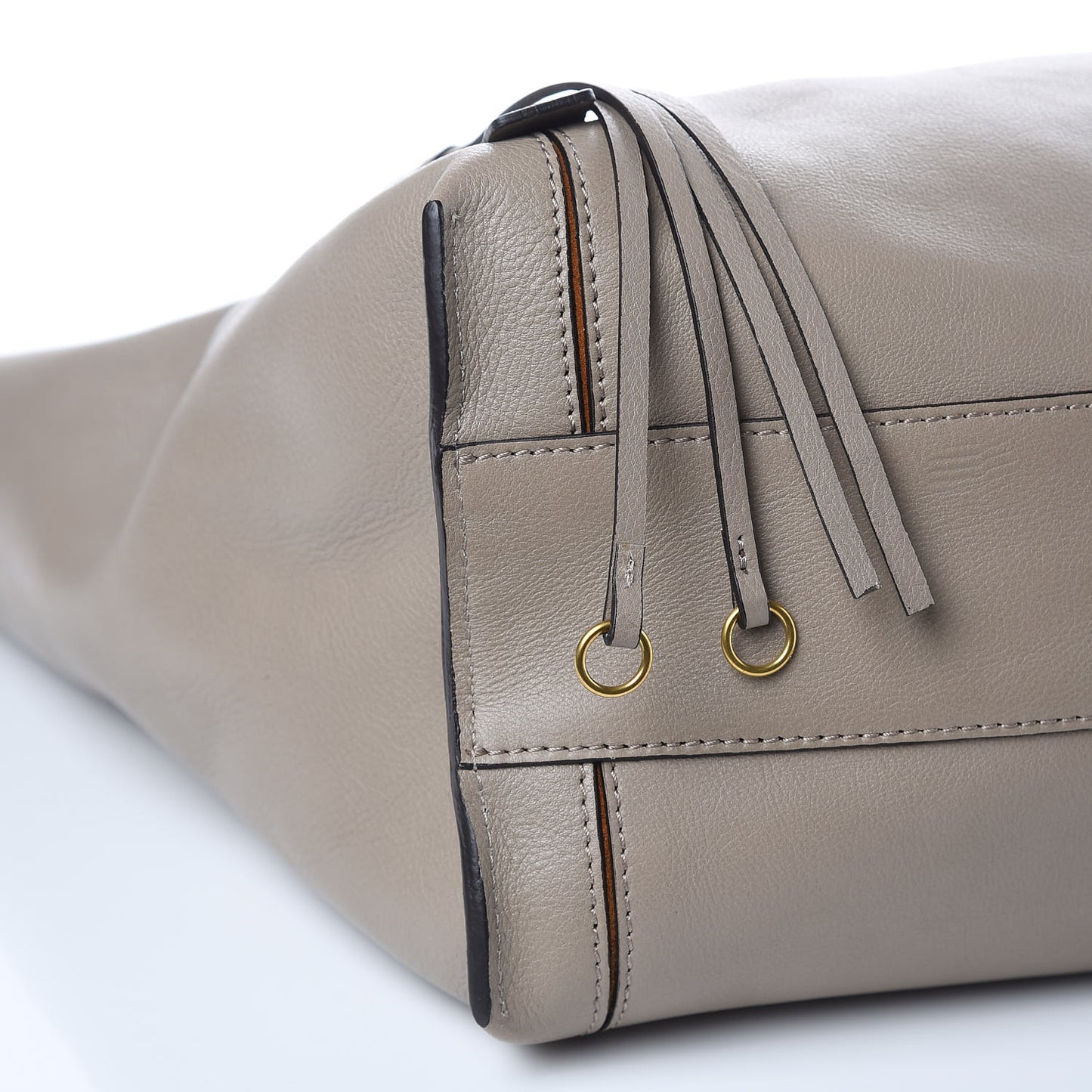 Smooth Calfskin Medium Milo Shopping Tote Motty Grey