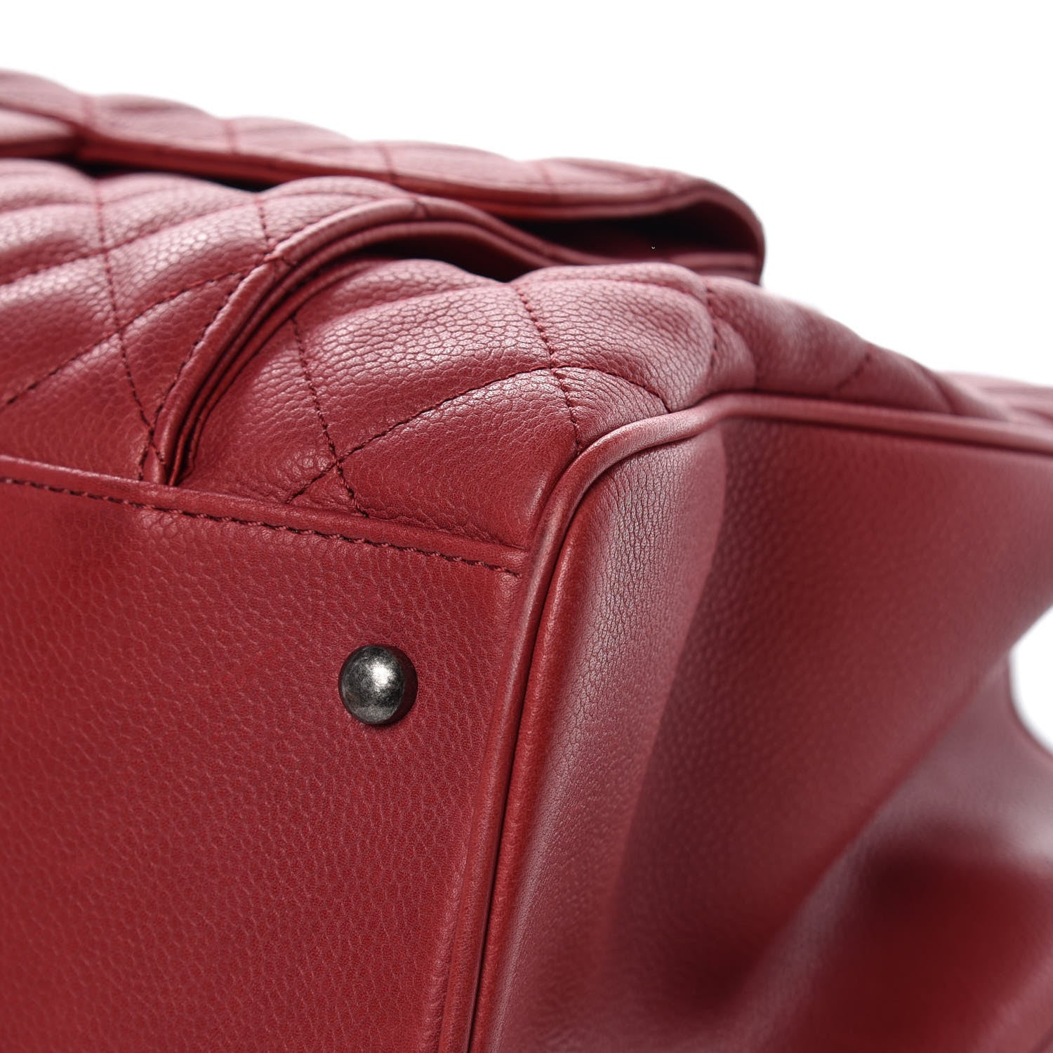 Chanel Caviar Quilted Large Casual Pocket Tote Red 12 of 14