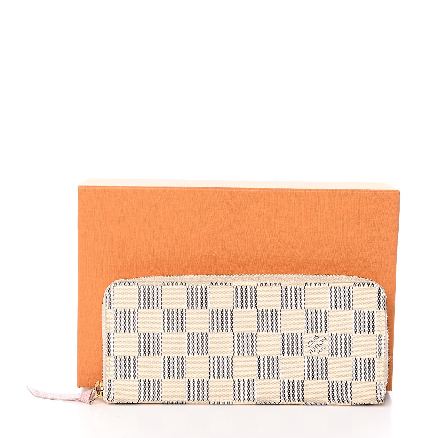 Damier Azur Clemence Wallet Rose Ballerine