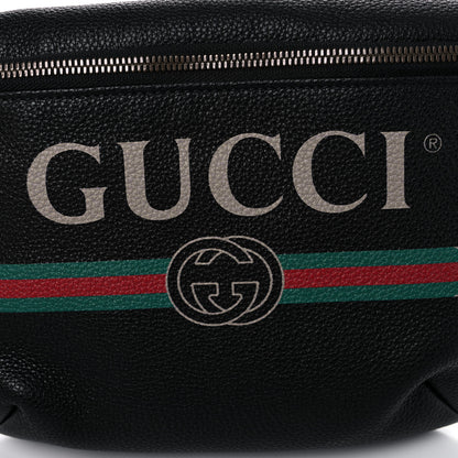 Gucci Grained Calfskin Logo Belt Bag Black 7 of 9