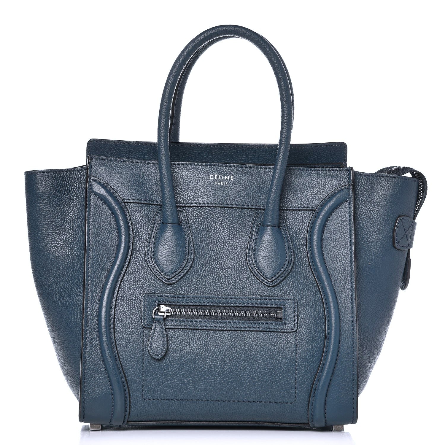 Celine Drummed Calfskin Micro Luggage Orage 1 of 11