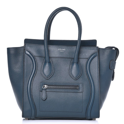 Celine Drummed Calfskin Micro Luggage Orage 1 of 11