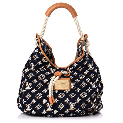 Louis Vuitton Nylon Monogram Cruise Bulles GM Navy 1 of 18