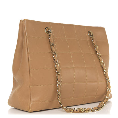 Chanel Calfskin Stitched Chocolate Bar Shopping Tote Beige 3 of 20