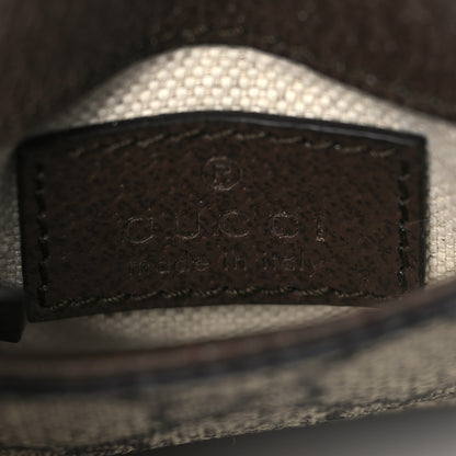 Gucci GG Supreme Monogram Textured Dollar Calfskin Blondie Card Case Wallet with Strap Beige Ebony New Acero 5 of 10
