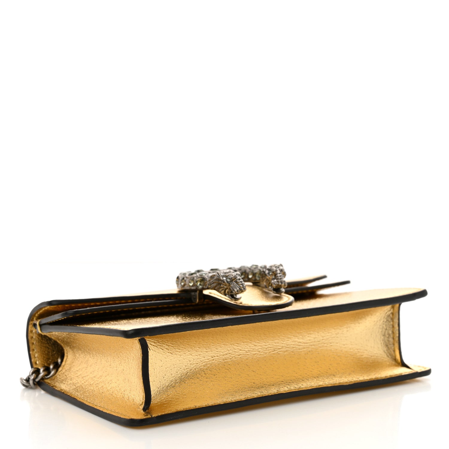 Gucci Metallic Calfskin Super Mini Dionysus Shoulder Bag Gold 4 of 9