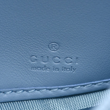 Gucci Calfskin Matelasse GG Marmont Continental Wallet Porcelain Light Blue 6 of 9