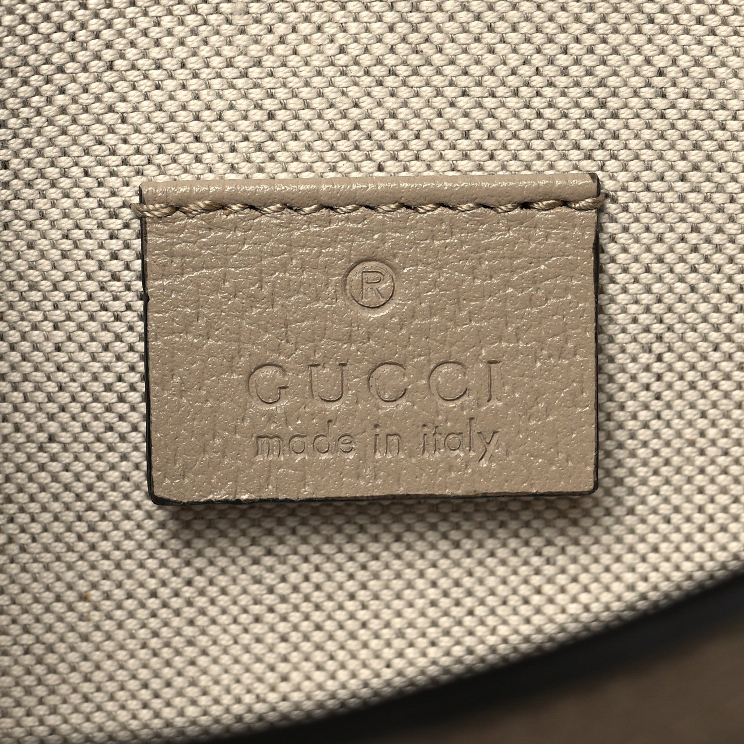 Gucci GG Supreme Monogram Textured Dollar Calfskin Mini Horsebit 1955 Shoulder Bag Beige Mystic White Oatmeal 6 of 11