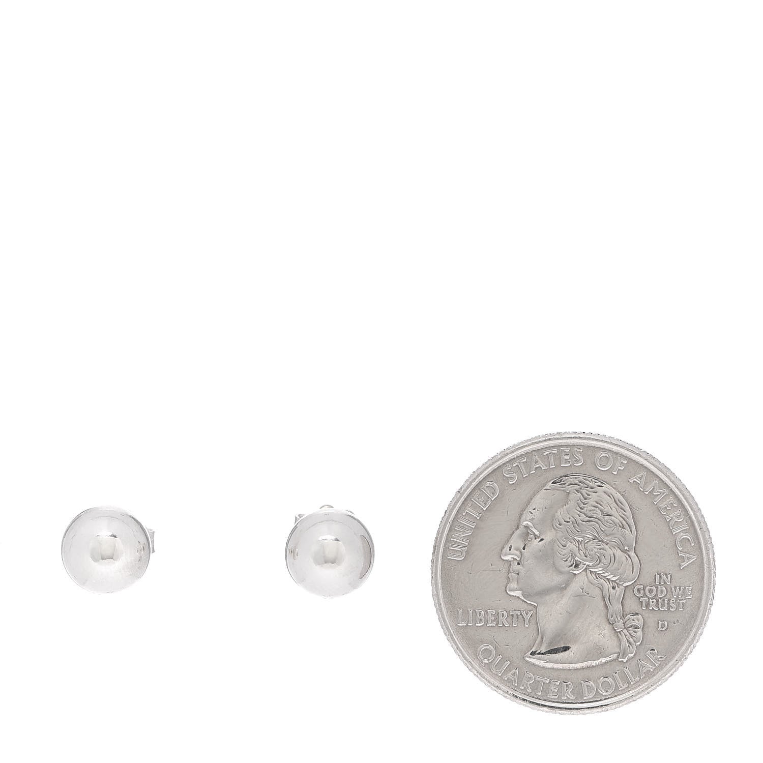 Tiffany Sterling Silver 8mm HardWear Ball Earrings 2 of 5