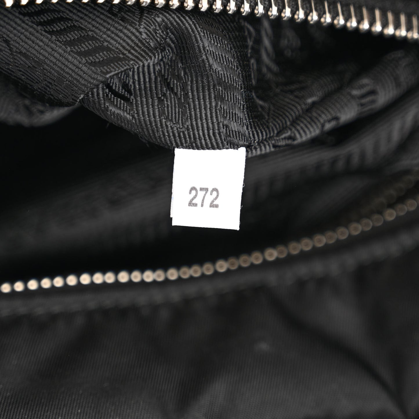 Re-Nylon Nappa Triangle Quilted Padded Small Double Handled Zip Tote Black