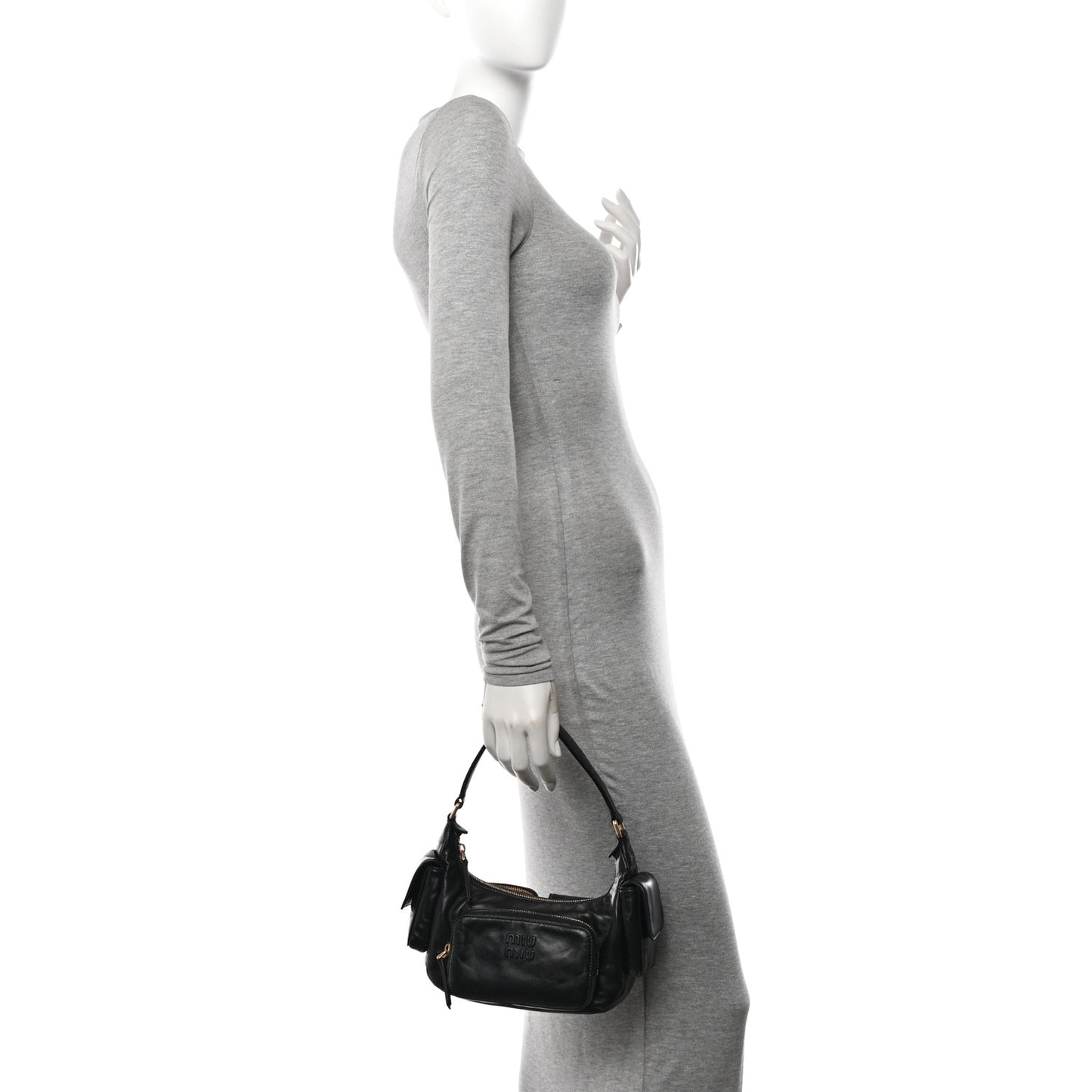 Nappa Multi Pocket Hobo Black