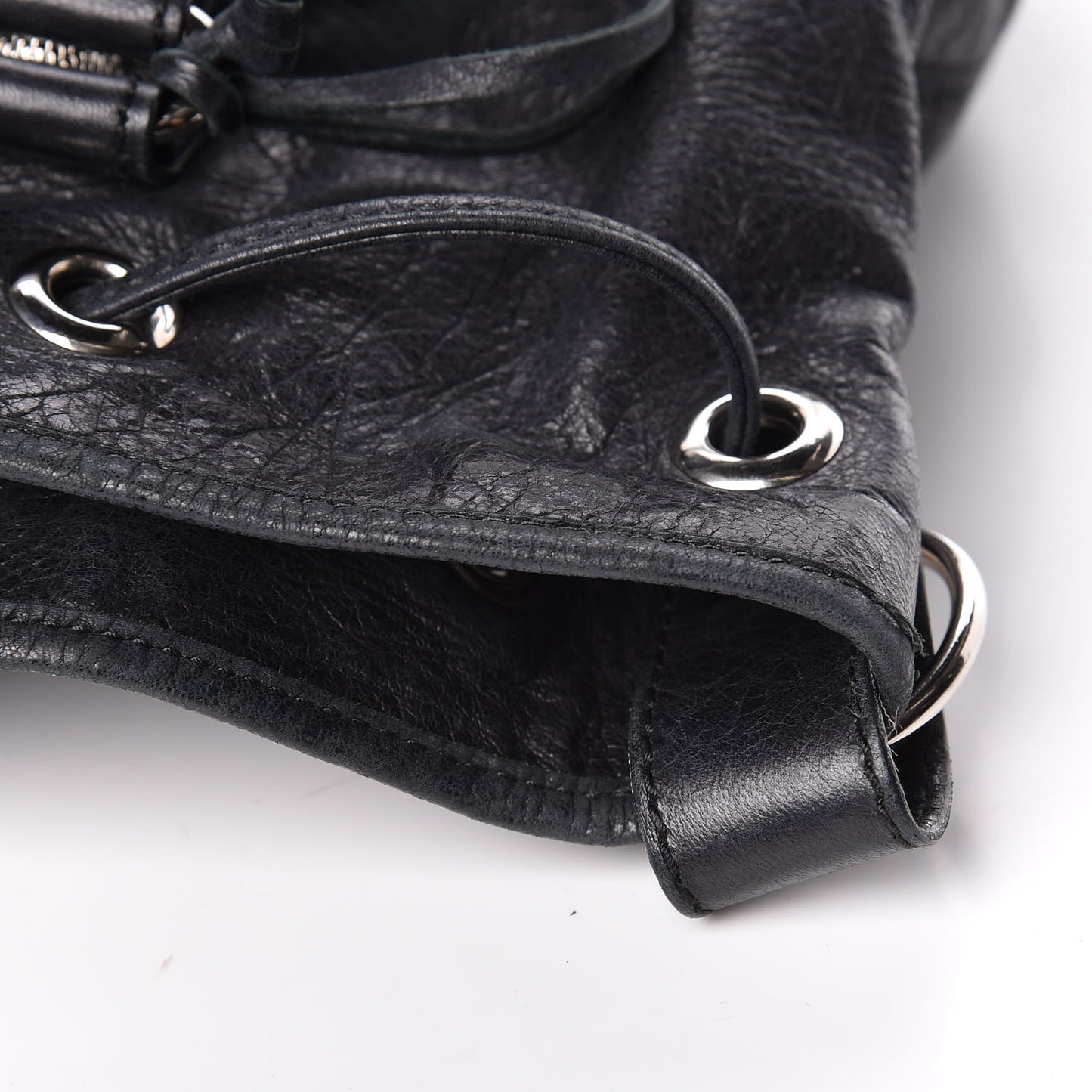 Agneau Giant 21 Silver Hardware Pompon Black