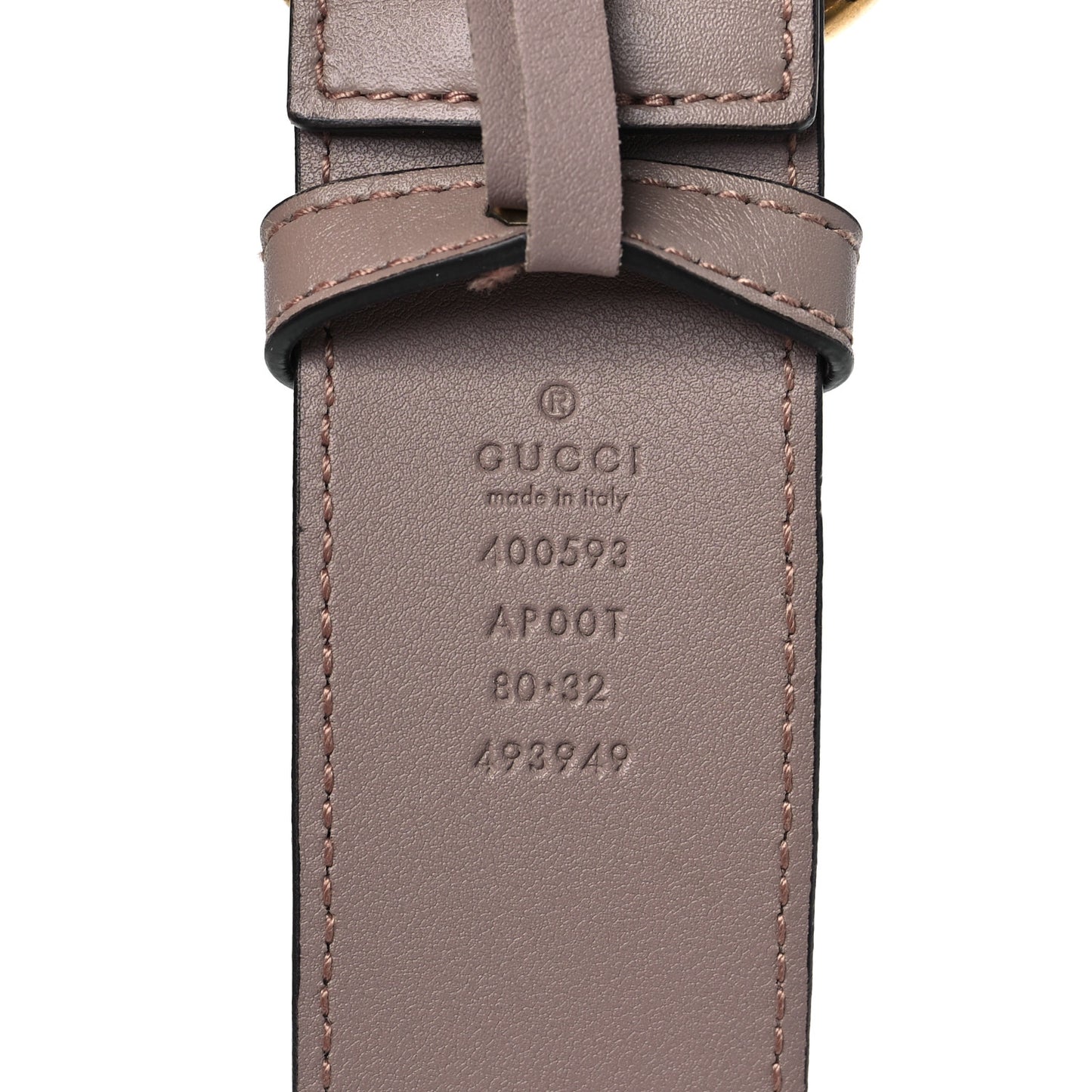 Calfskin Double G 40mm Belt 80 32 Porcelain Rose