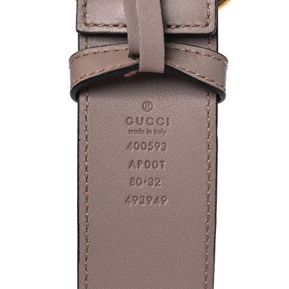 Gucci Calfskin Double G 40mm Belt 80 32 Porcelain Rose 3 of 4