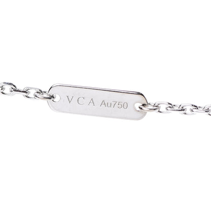 Van Cleef & Arpels 18K White Gold Diamond Vintage Alhambra Pendant Necklace 7 of 8