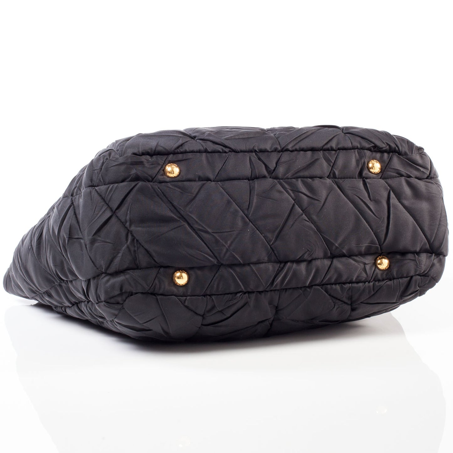 Tessuto Nylon Chevron Quilted Tote Black