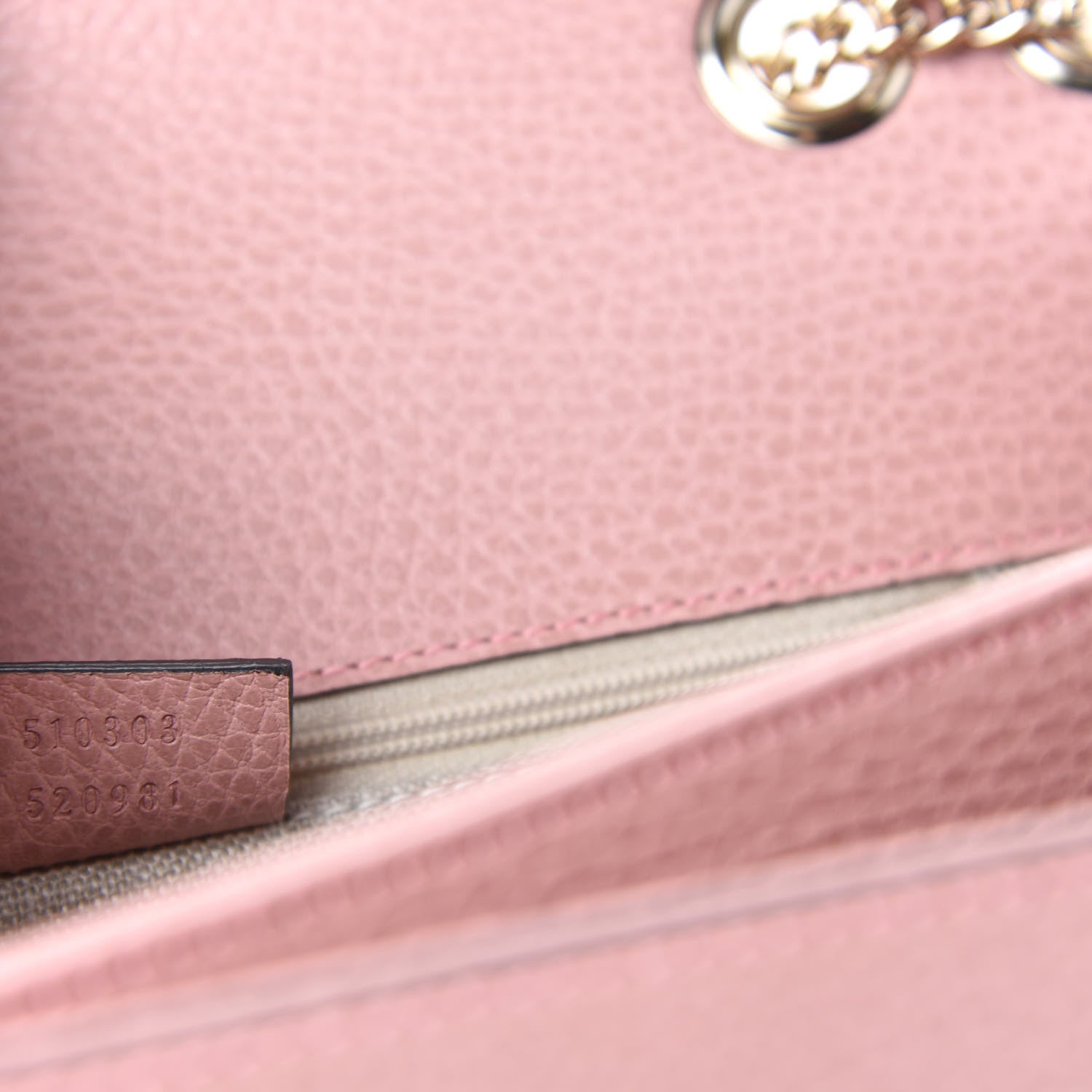 Gucci Dollar Calfskin Interlocking G Shoulder Bag Soft Pink 9 of 10