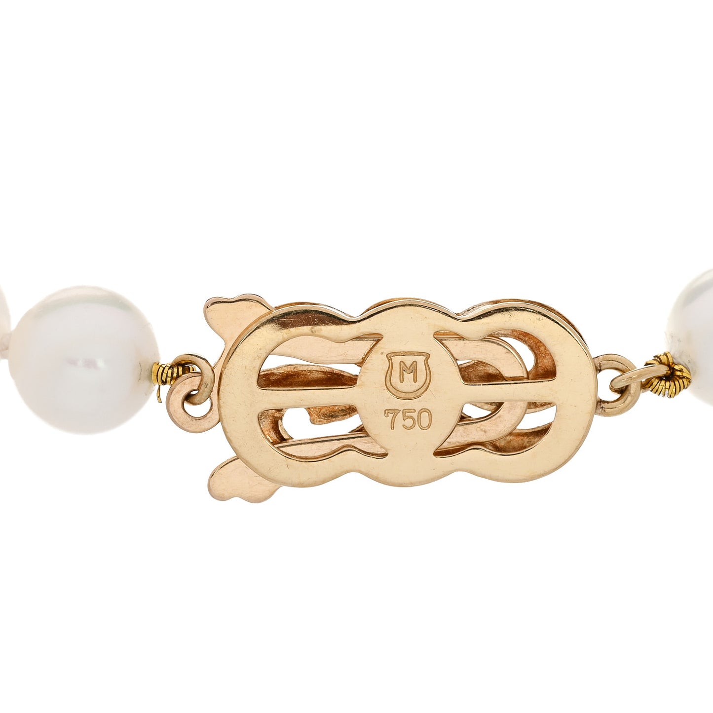 18K Yellow Gold Akoya Cultured Pearl 7mm Strand Bracelet
