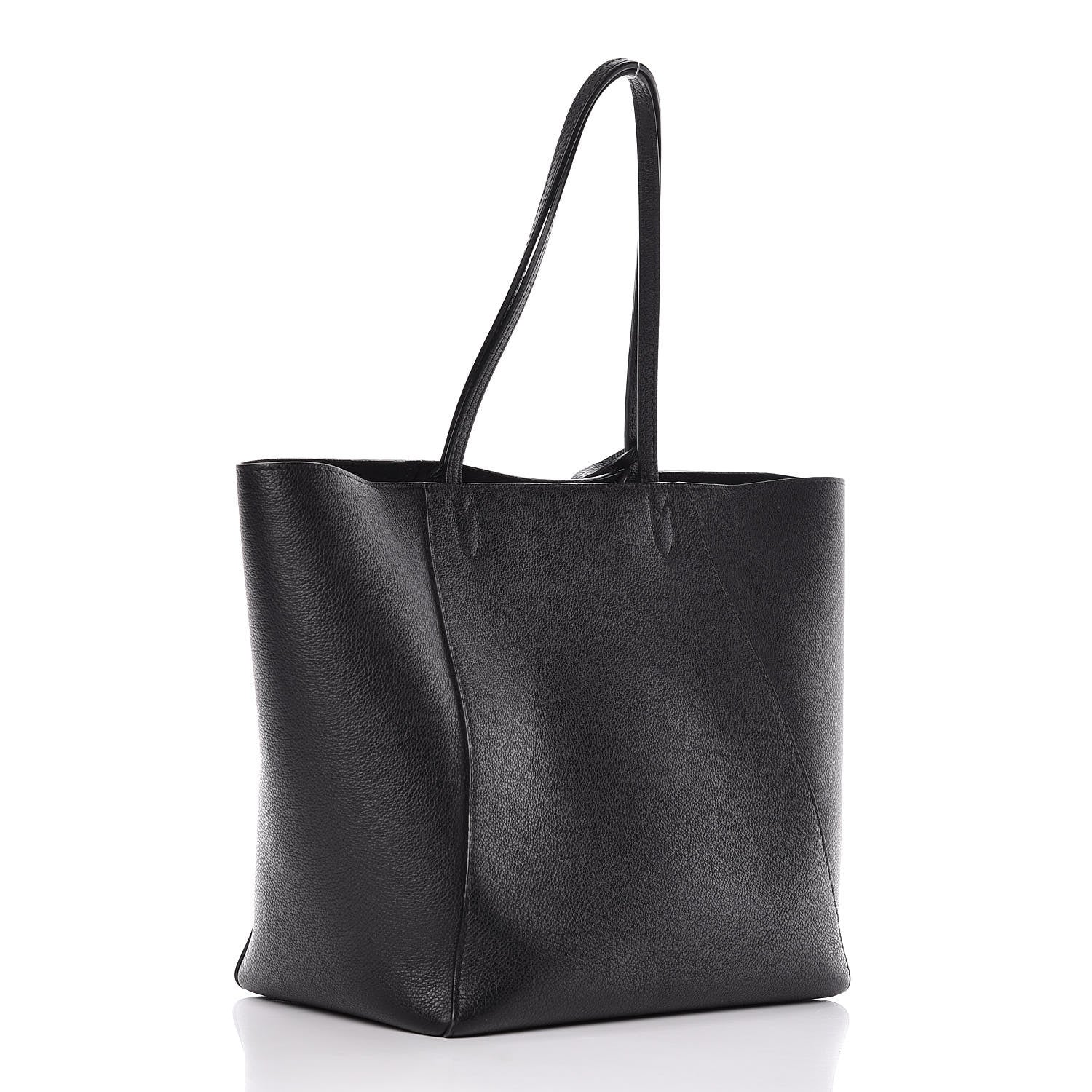 Louis Vuitton Calfskin Lockme Cabas Black 3 of 12