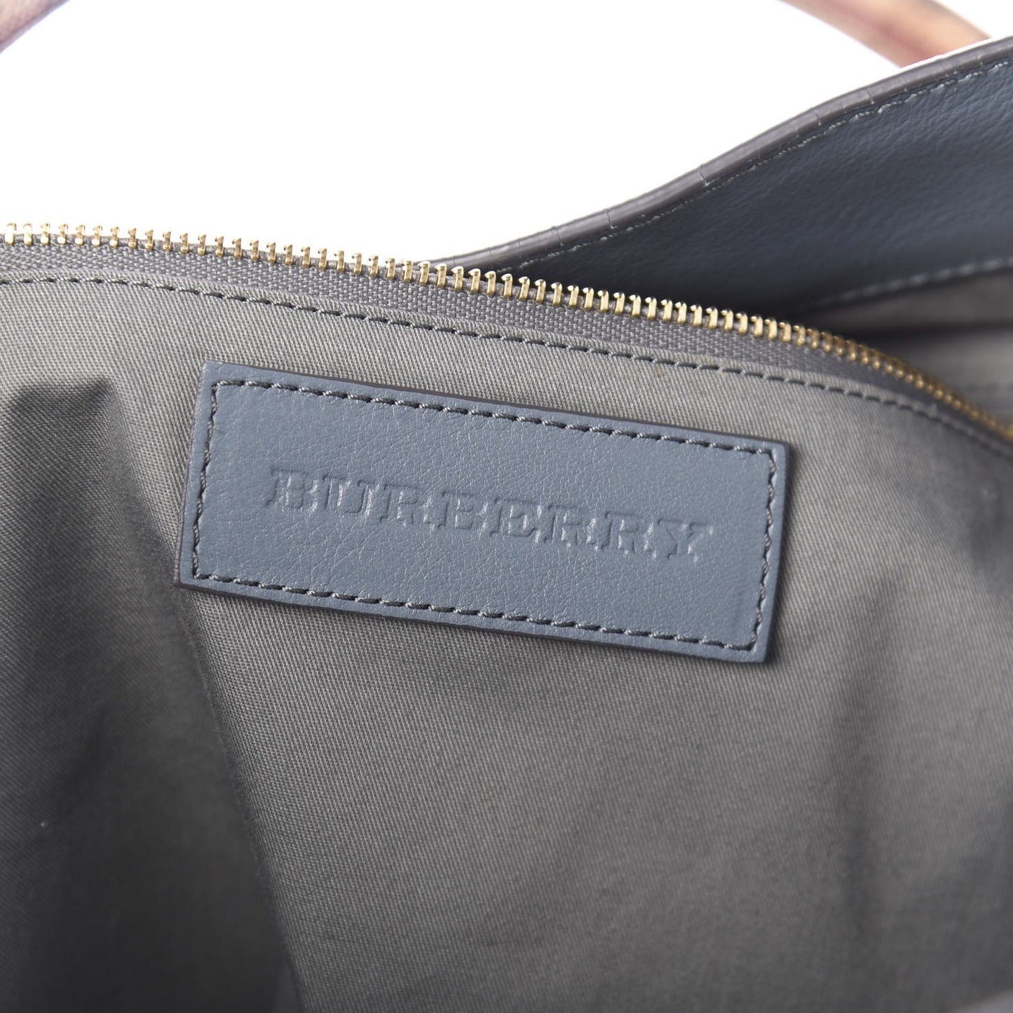 Calfskin Haymarket Check Small Canterbury Tote Slate Blue