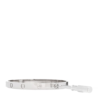 Cartier 18K White Gold LOVE Bracelet 19 2 of 7