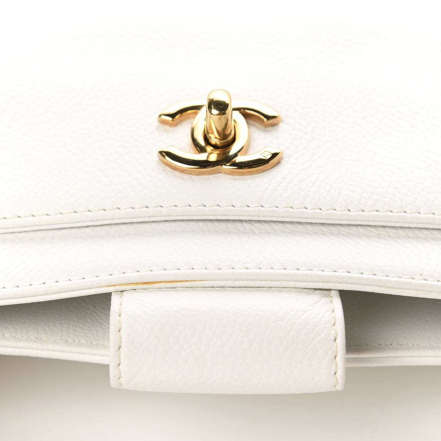 Calfskin Cerf Executive Shopper Tote White