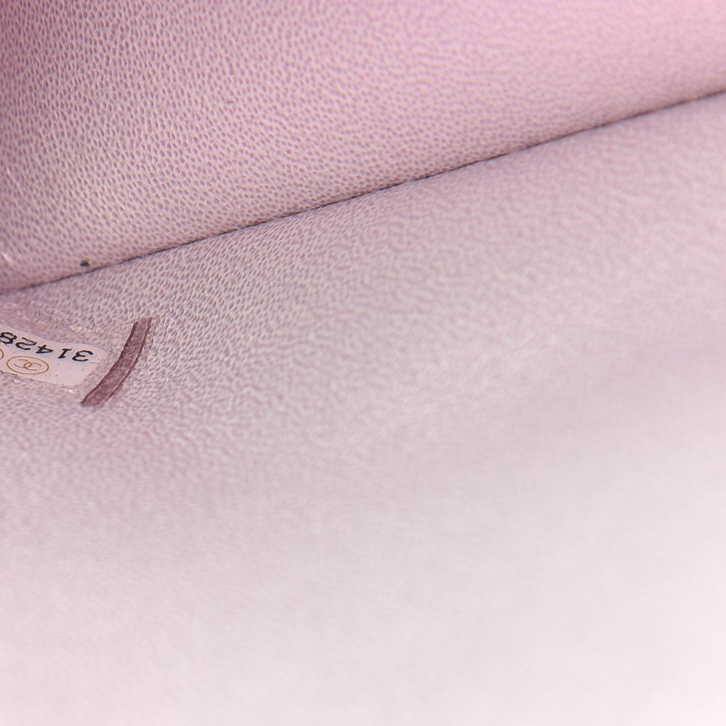 Iridescent Lambskin Quilted Mini Top Handle Rectangular Flap White