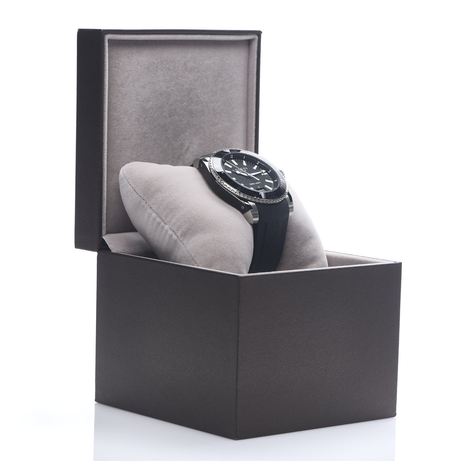 Gucci Stainless Steel Rubber 45mm Dive Quartz Watch Black 5 of 5