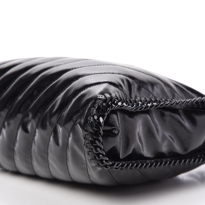 Stella McCartney Patent Eco Alter Nappa Quilted Small Falabella Tote Black 7 of 9