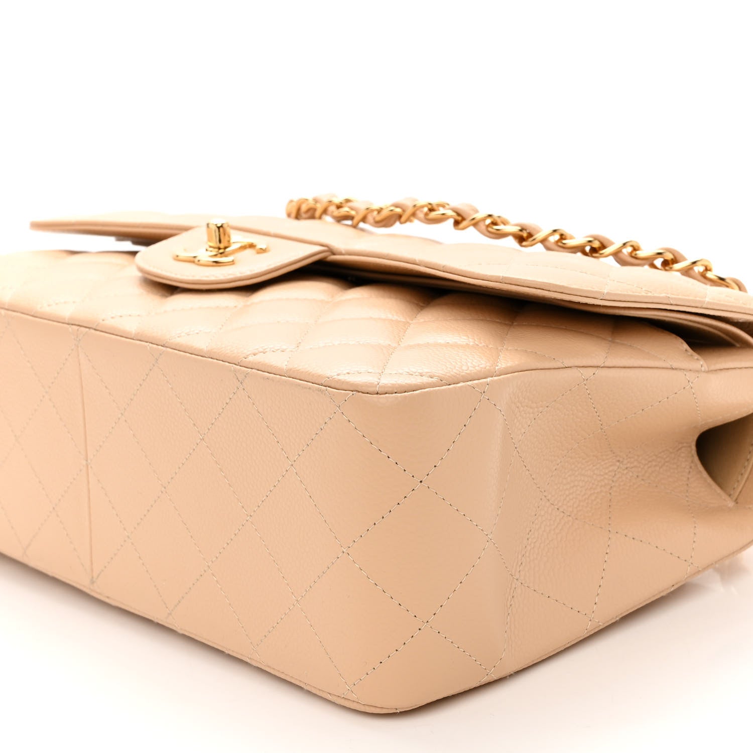 Chanel Caviar Quilted Jumbo Double Flap Beige Clair 10 of 10