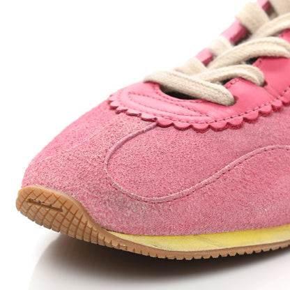 Gucci Suede Web Womens Rocket Sneakers 37 Rhododendron Pink 11 of 12