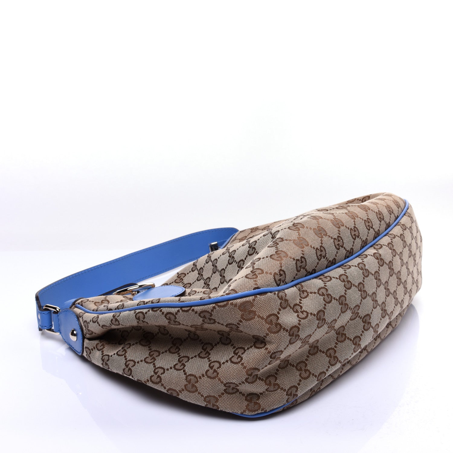 Gucci Monogram Medium Sukey Hobo Blue 4 of 12