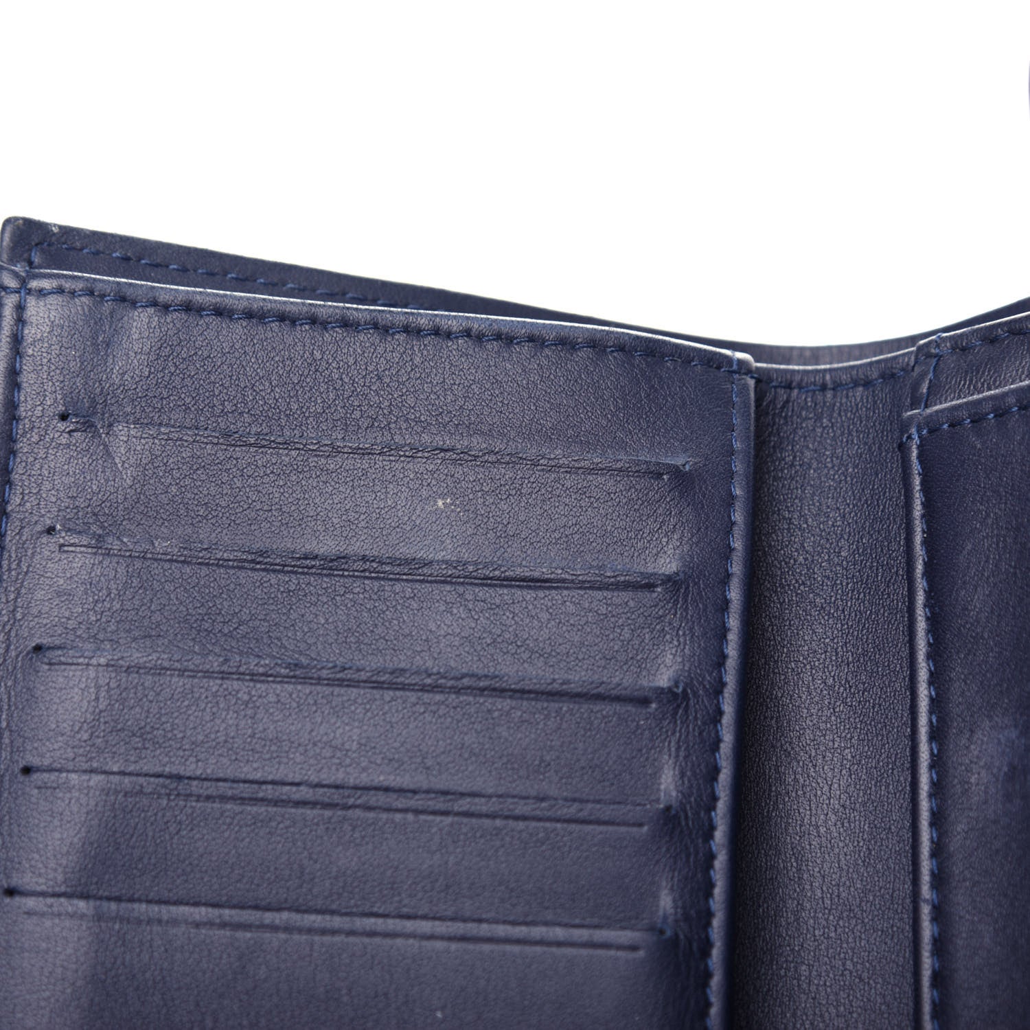 Chanel Lambskin Quilted Medium Boy Flap Wallet Navy 10 of 10