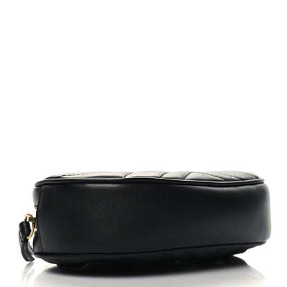 Gucci Calfskin Matelasse GG Marmont Belt Bag 85 34 Black 4 of 11