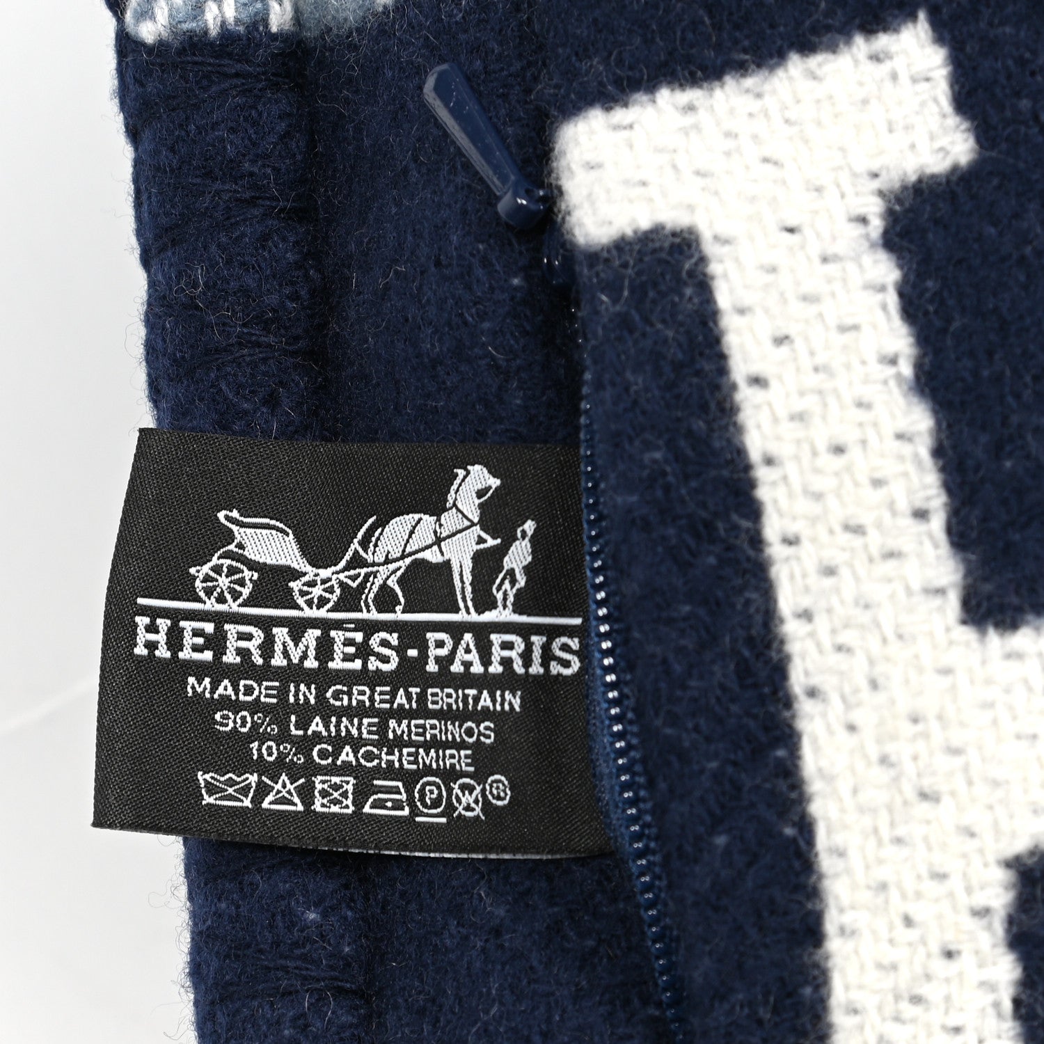 Hermes Wool Cashmere Avalon III Pillow PM Ecru Caban 3 of 3