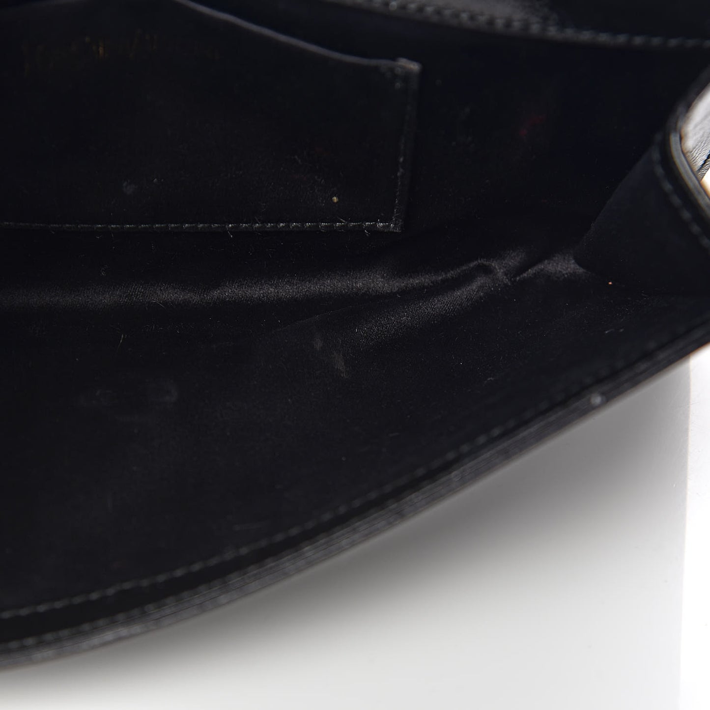 Textured Patent Monogram Small Belle De Jour Clutch Black