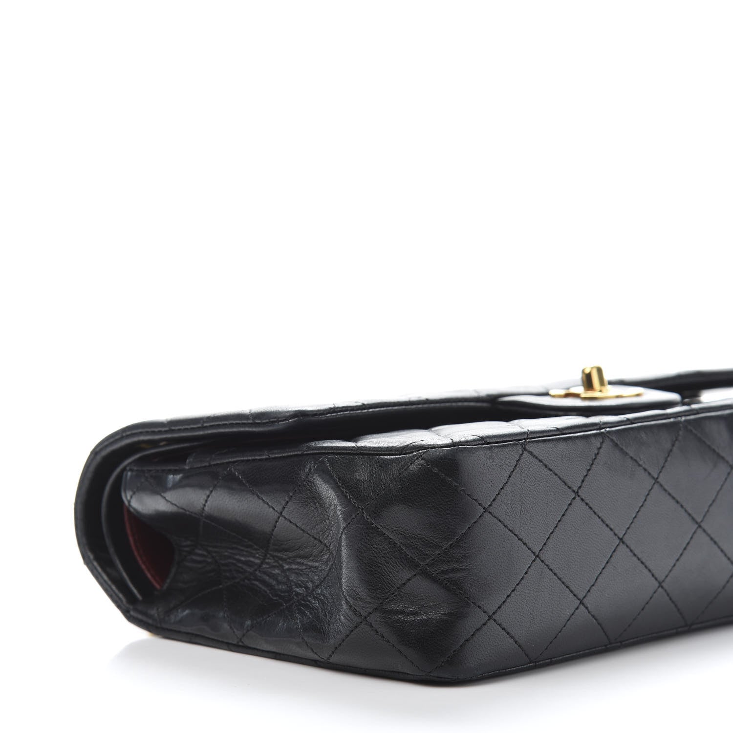 Chanel Lambskin Quilted Medium Double Flap Black 12 of 15