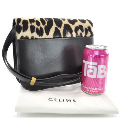 Celine Pony Hair Leopard Medium Box Flap Bag 3 of 10