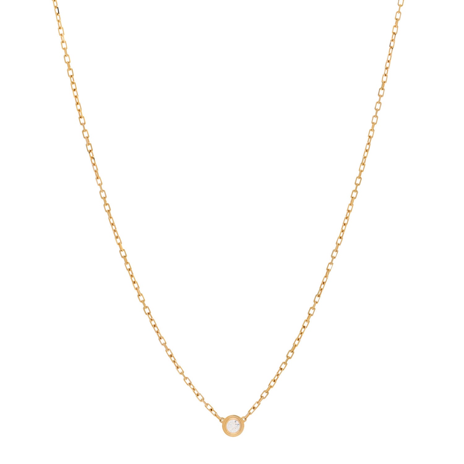 Cartier 18K Yellow Gold Diamond SM D'Amour Pendant Necklace 1 of 4