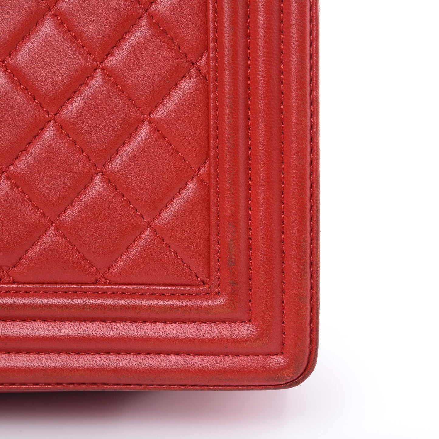Lambskin Quilted New Medium Boy Flap Red