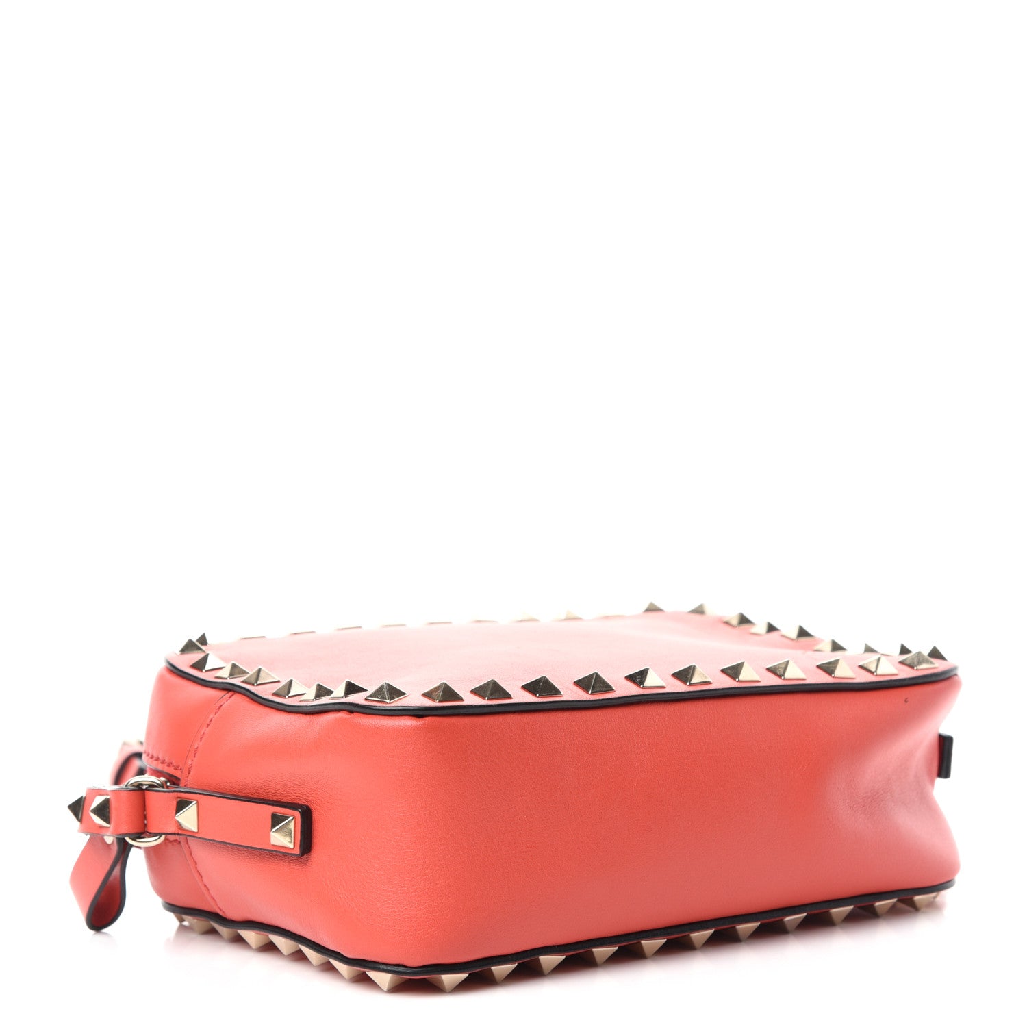 Valentino Garavani Calfskin Rockstud Camera Crossbody Bag Deep Orange 4 of 9